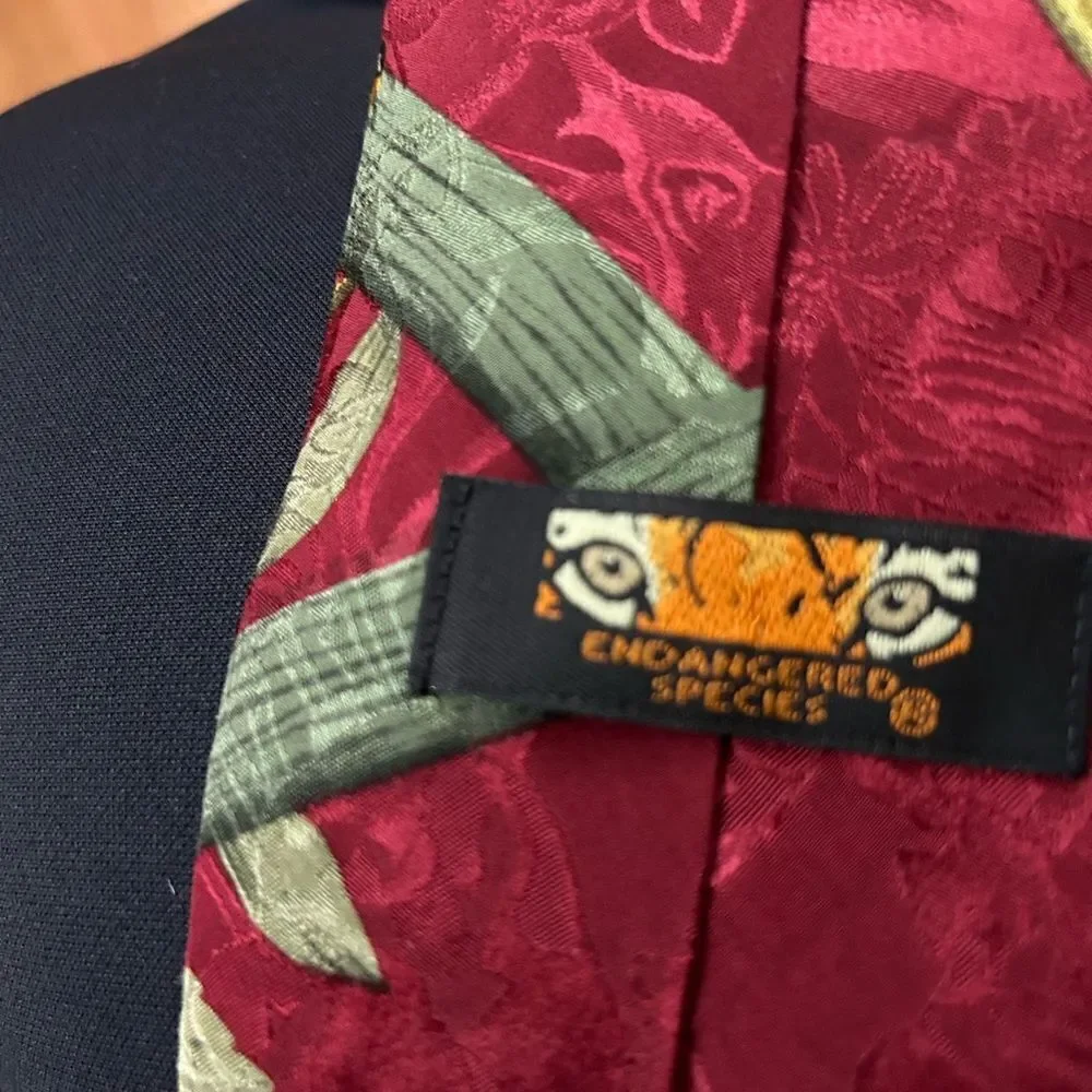 Vintage Tree Frog Silk Neck Tie